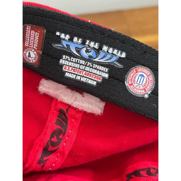 Utah Utes Top of the World Stretch Fit Cap Red NEW - Picture 3 of 3